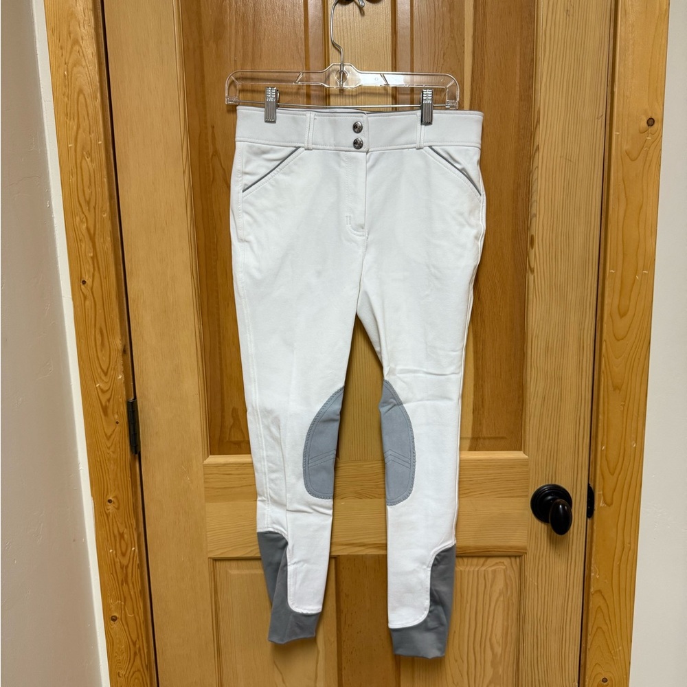 NWT Dover Saddlery Girls Equestrian Riding Beverly Breeches White Size 16